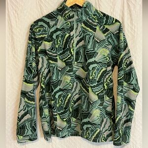 Abstract Eddie Bauer 1/4 zip fleece size large